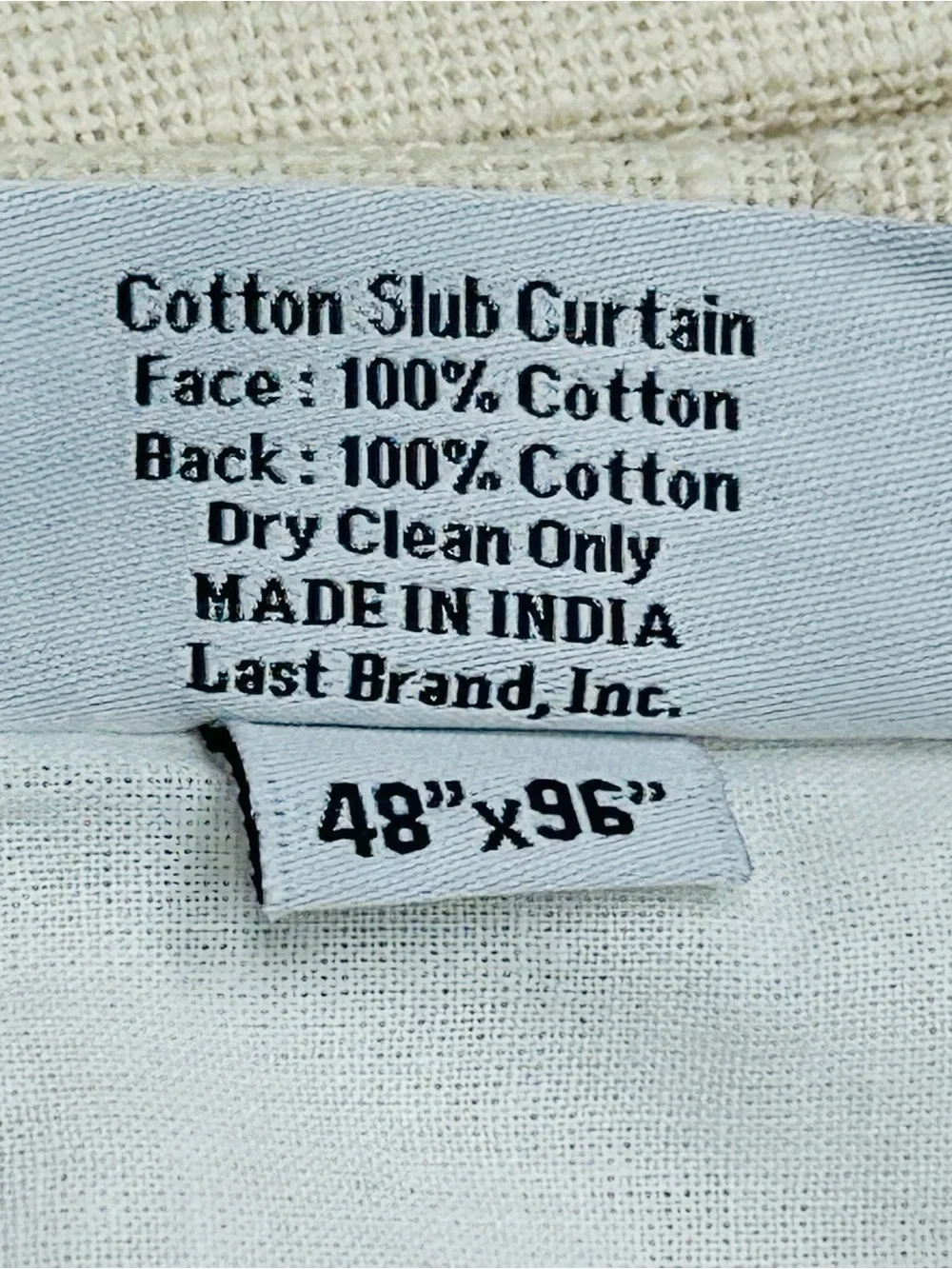 QUINCE Set Of 2 48x96 Cotton Slub Curtains Natural 0374